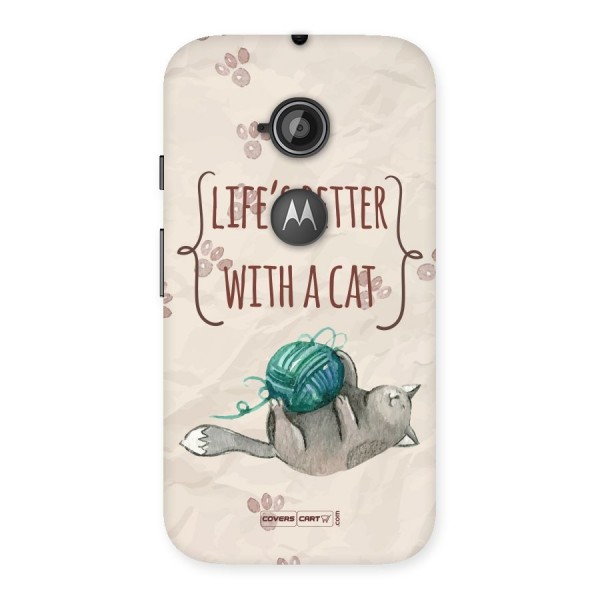 Cute Cat Back Case for Moto E 2nd Gen