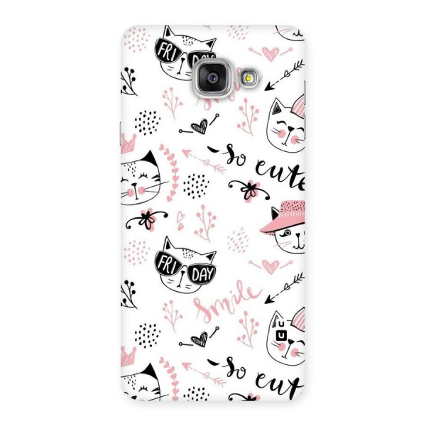 Cute Cat Swag Back Case for Galaxy A7 2016