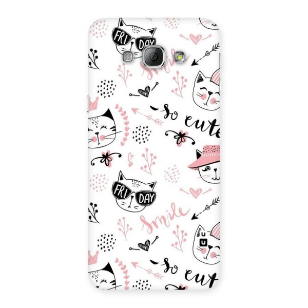 Cute Cat Swag Back Case for Galaxy A8