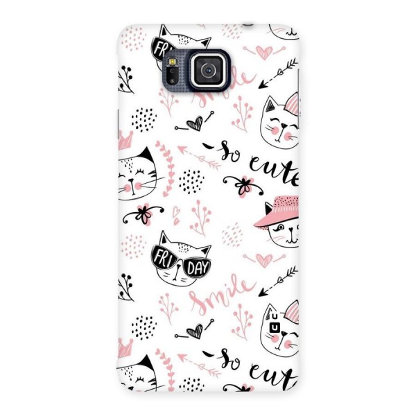 Cute Cat Swag Back Case for Galaxy Alpha