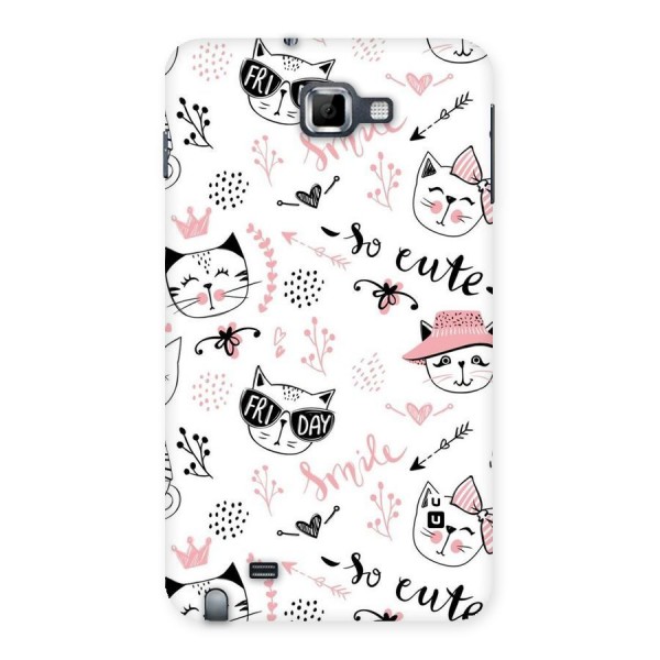 Cute Cat Swag Back Case for Galaxy Note