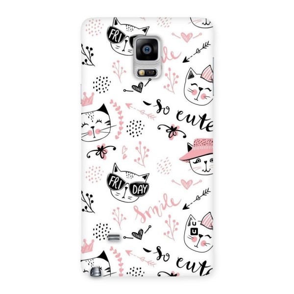 Cute Cat Swag Back Case for Galaxy Note 4