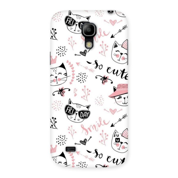 Cute Cat Swag Back Case for Galaxy S4 Mini