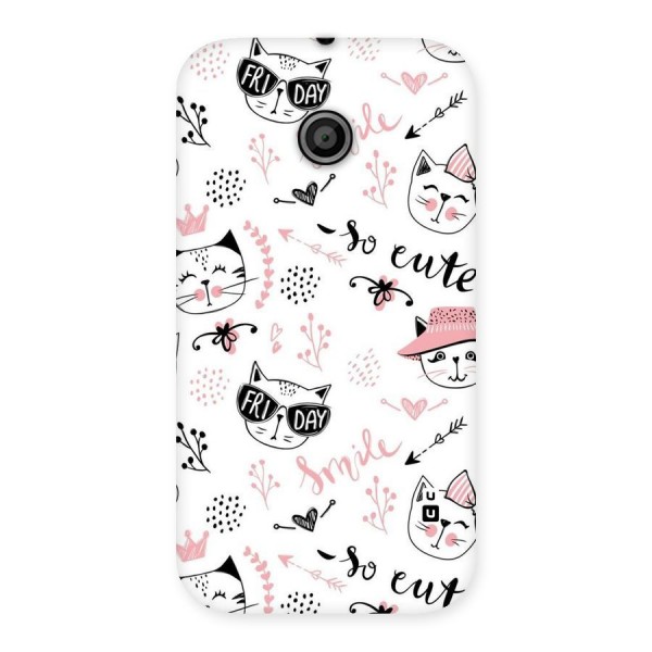 Cute Cat Swag Back Case for Moto E