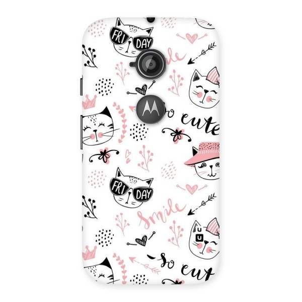 Cute Cat Swag Back Case for Moto E 2nd Gen