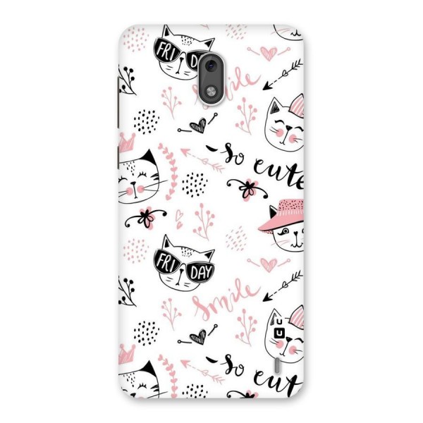 Cute Cat Swag Back Case for Nokia 2