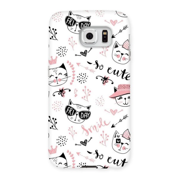 Cute Cat Swag Back Case for Samsung Galaxy S6