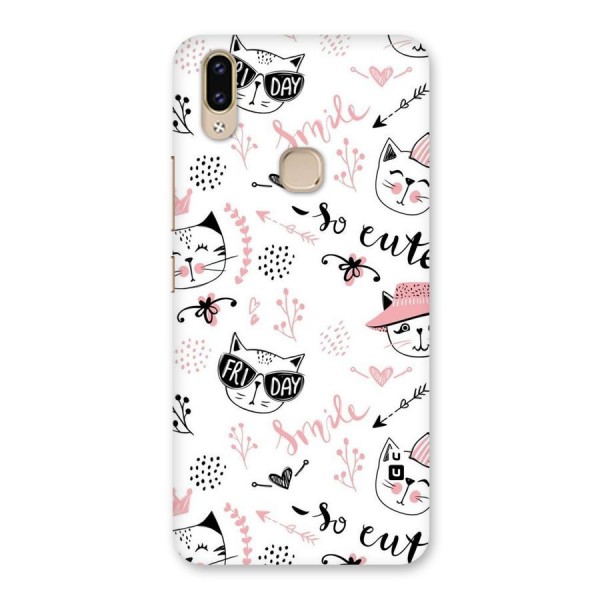 Cute Cat Swag Back Case for Vivo V9