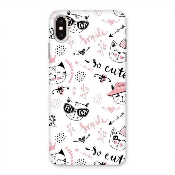 Cute Cat Swag Back Case for iPhone XS Max