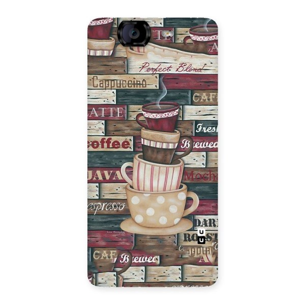 Cute Coffee Cups Back Case for Canvas Knight A350