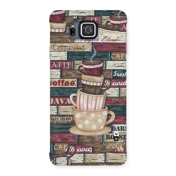 Cute Coffee Cups Back Case for Galaxy Alpha