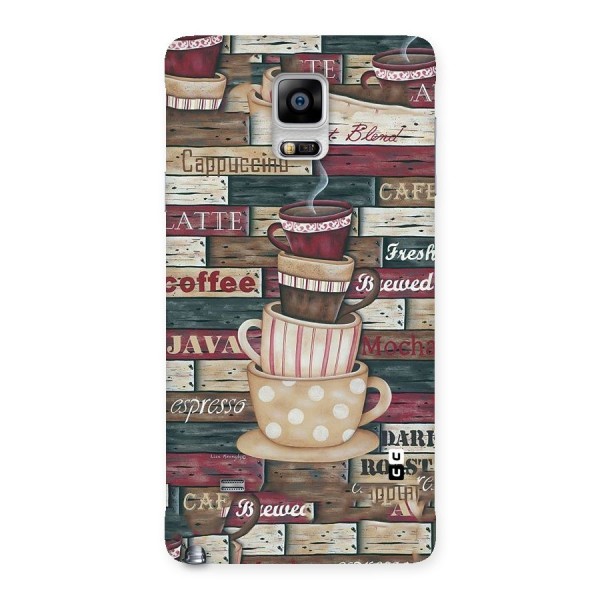 Cute Coffee Cups Back Case for Galaxy Note 4