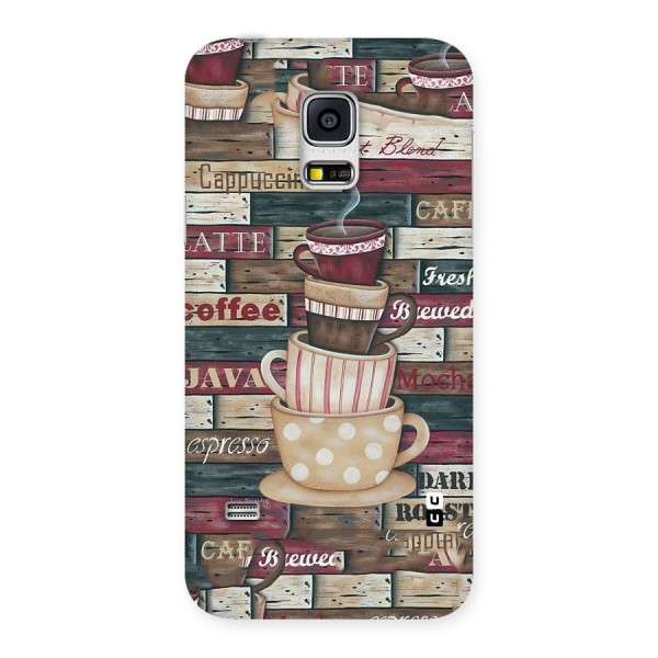 Cute Coffee Cups Back Case for Galaxy S5 Mini