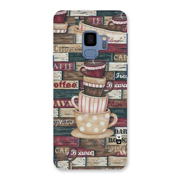 Cute Coffee Cups Back Case for Galaxy S9