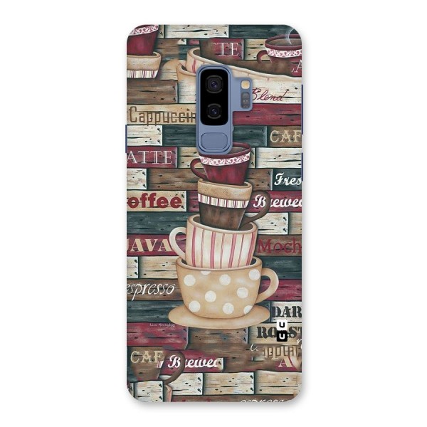 Cute Coffee Cups Back Case for Galaxy S9 Plus