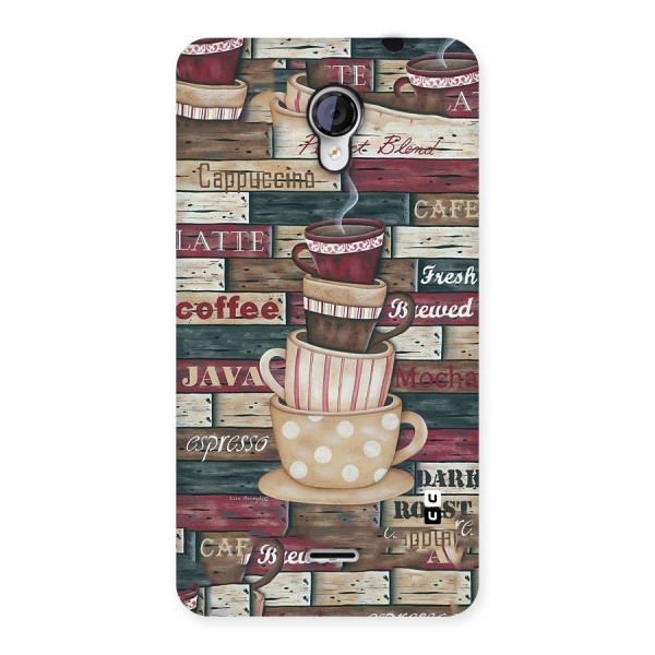 Cute Coffee Cups Back Case for Micromax Unite 2 A106