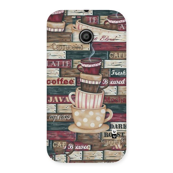 Cute Coffee Cups Back Case for Moto E