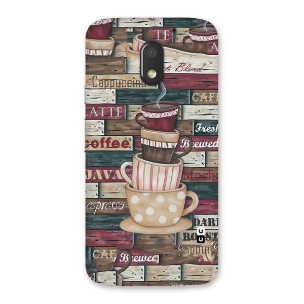 Cute Coffee Cups Back Case for Moto E3 Power