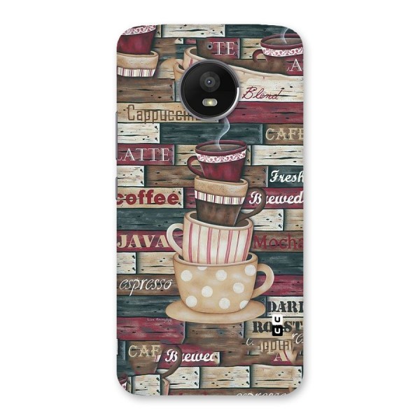 Cute Coffee Cups Back Case for Moto E4 Plus