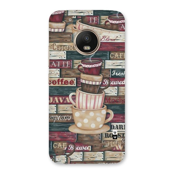 Cute Coffee Cups Back Case for Moto G5 Plus