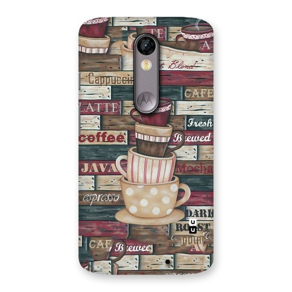 Cute Coffee Cups Back Case for Moto X Force