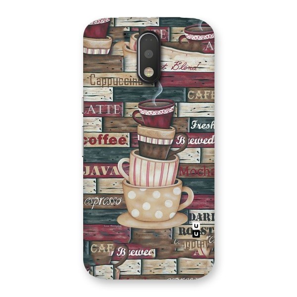 Cute Coffee Cups Back Case for Motorola Moto G4