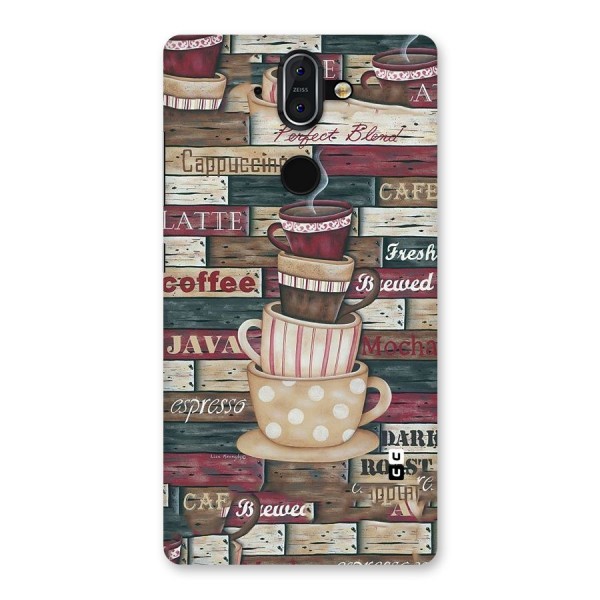 Cute Coffee Cups Back Case for Nokia 8 Sirocco