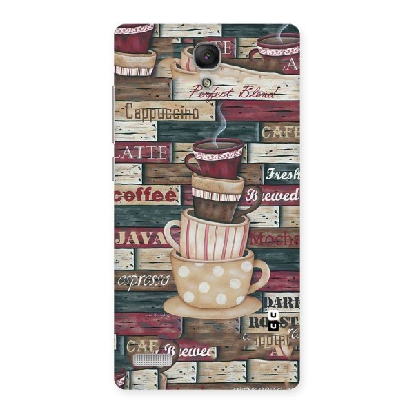 Cute Coffee Cups Back Case for Redmi Note