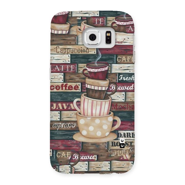 Cute Coffee Cups Back Case for Samsung Galaxy S6