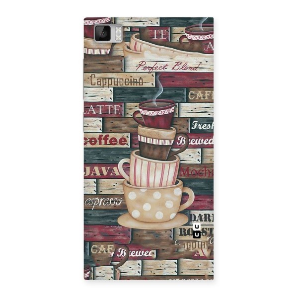 Cute Coffee Cups Back Case for Xiaomi Mi3