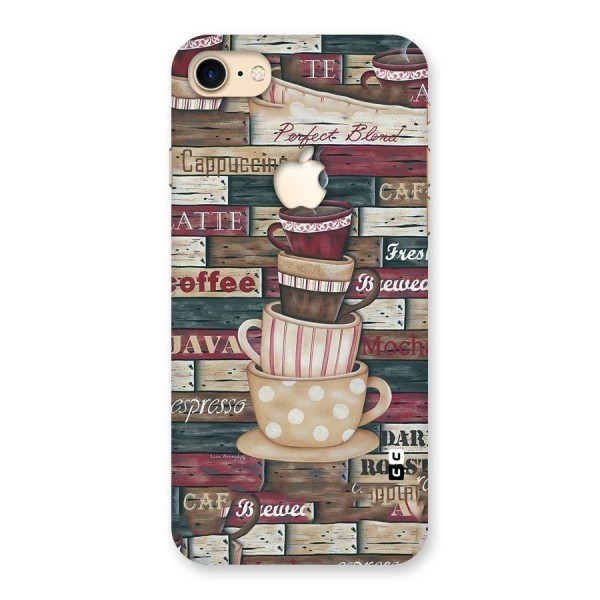 Cute Coffee Cups Back Case for iPhone 7 Apple Cut