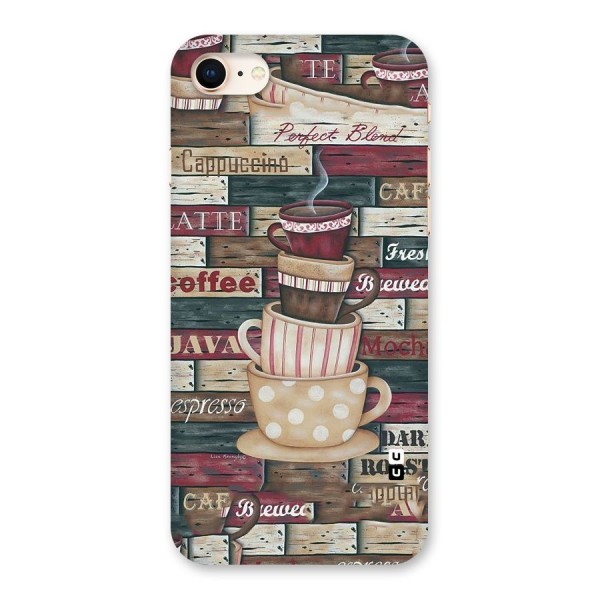 Cute Coffee Cups Back Case for iPhone 8