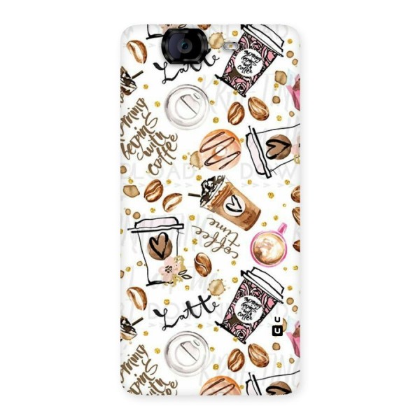 Cute Coffee Pattern Back Case for Canvas Knight A350