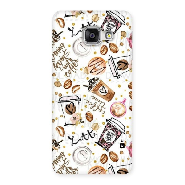 Cute Coffee Pattern Back Case for Galaxy A3 2016