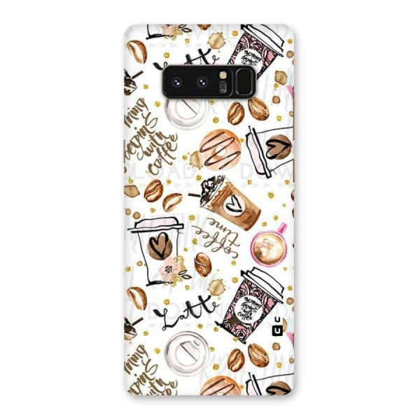 Cute Coffee Pattern Back Case for Galaxy Note 8