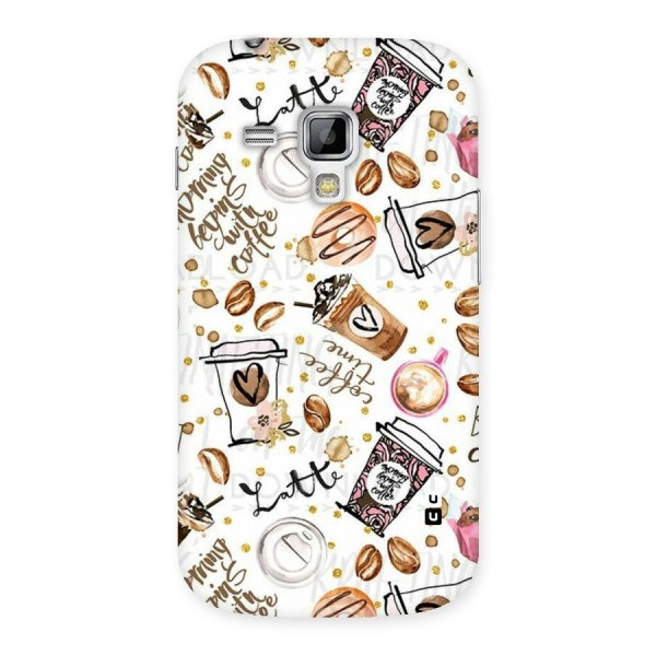 Cute Coffee Pattern Back Case for Galaxy S Duos