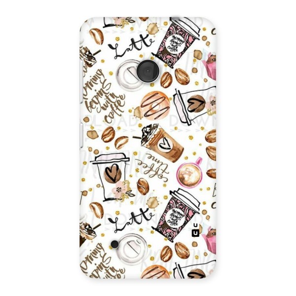 Cute Coffee Pattern Back Case for Lumia 530