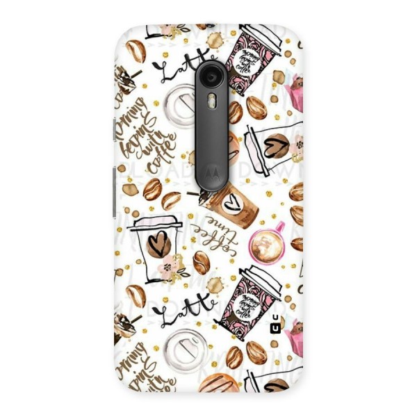 Cute Coffee Pattern Back Case for Moto G3