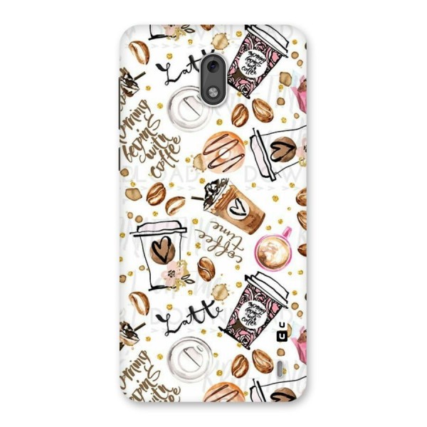 Cute Coffee Pattern Back Case for Nokia 2