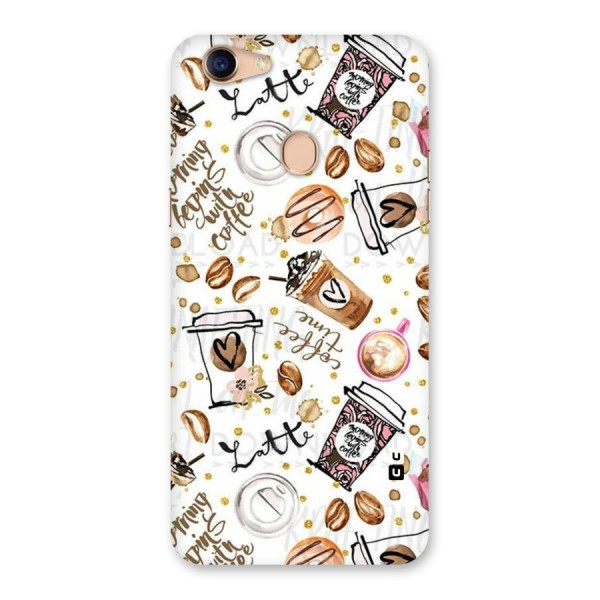 Cute Coffee Pattern Back Case for Oppo F5