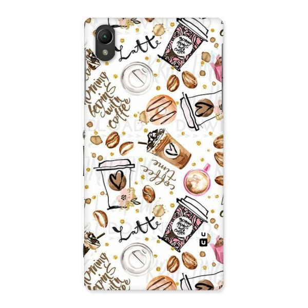 Cute Coffee Pattern Back Case for Sony Xperia Z1