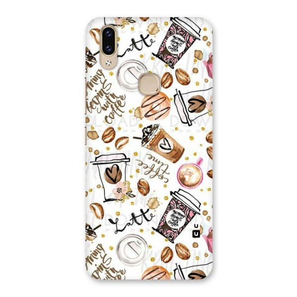 Cute Coffee Pattern Back Case for Vivo V9