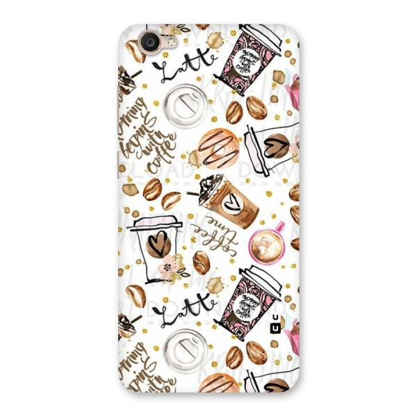 Cute Coffee Pattern Back Case for Vivo Y55s