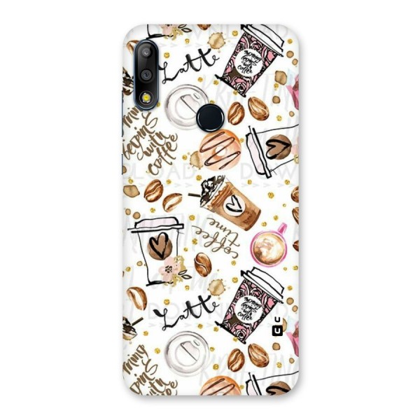 Cute Coffee Pattern Back Case for Zenfone Max Pro M2