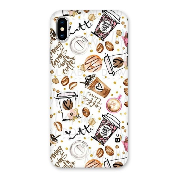 Cute Coffee Pattern Back Case for iPhone X