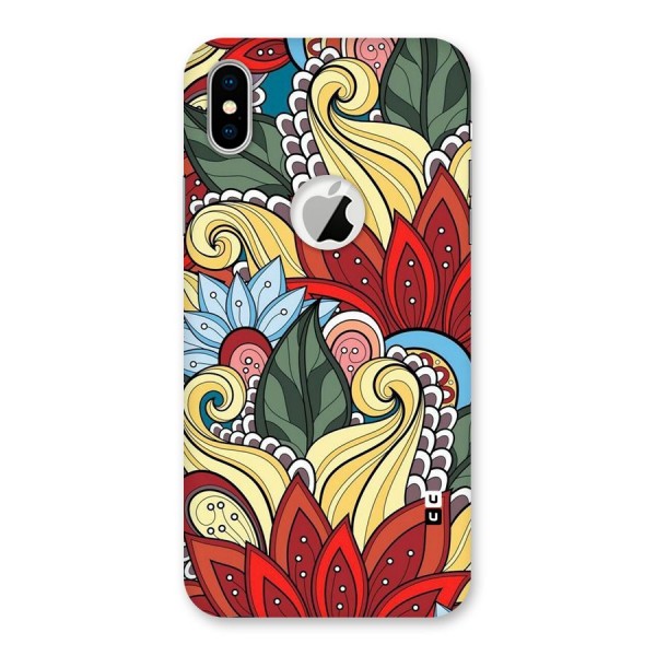 Cute Doodle Back Case for iPhone XS Logo Cut