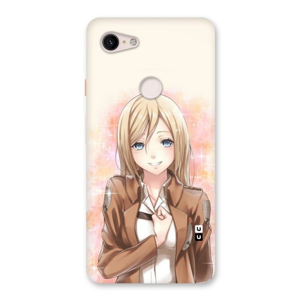 Cute Girl Art Back Case for Google Pixel 3 XL