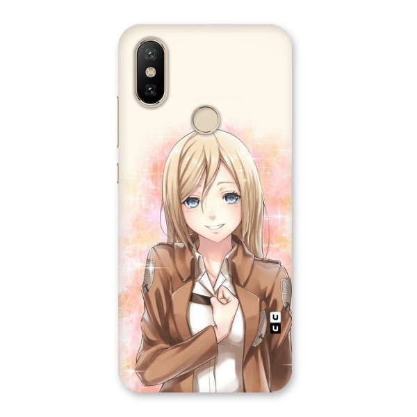 Cute Girl Art Back Case for Mi A2