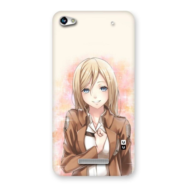 Cute Girl Art Back Case for Micromax Hue 2