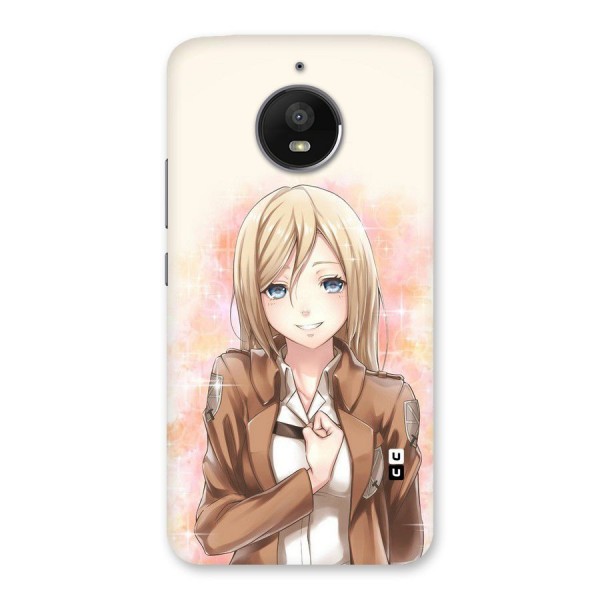 Cute Girl Art Back Case for Moto E4 Plus